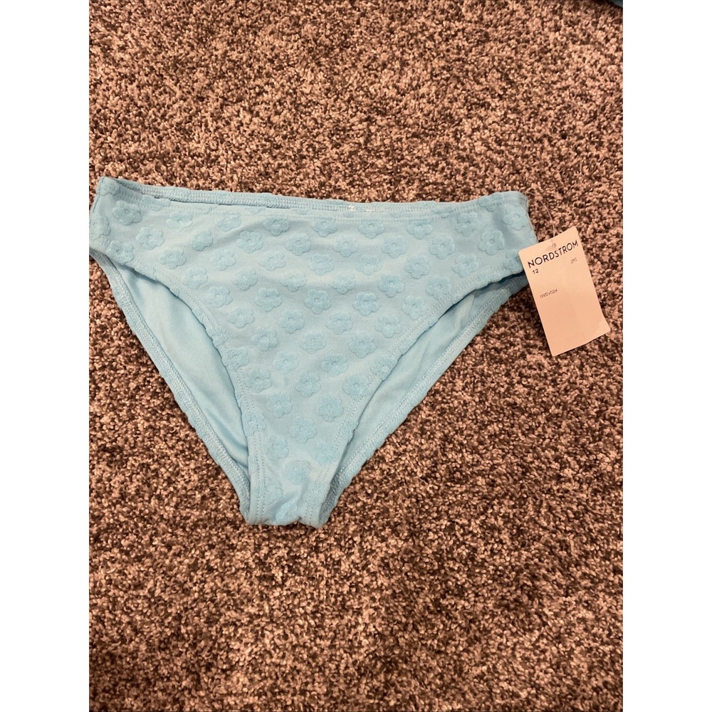 Miken Swim Girls Size 12 Swimsuit Bottoms Aqua Nordstrom